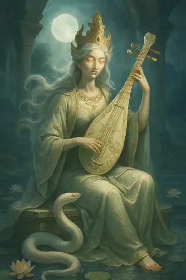 Benzaiten – AI ilustrace