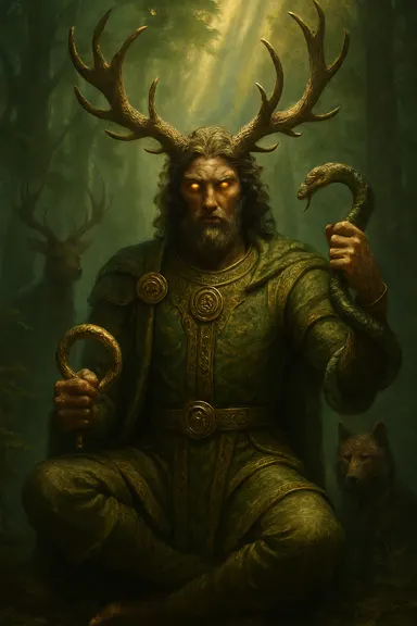 Cernunnos – AI ilustrace