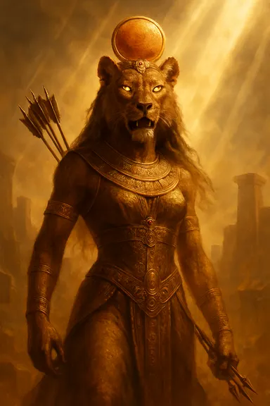Sachmet – AI ilustrace