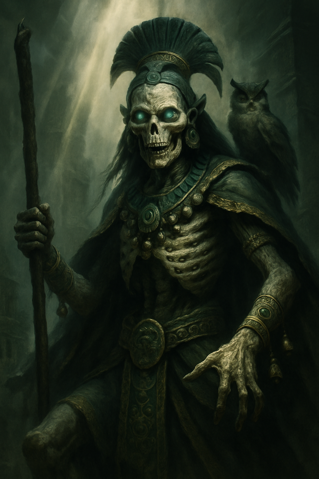 Ah Puch – AI ilustrace