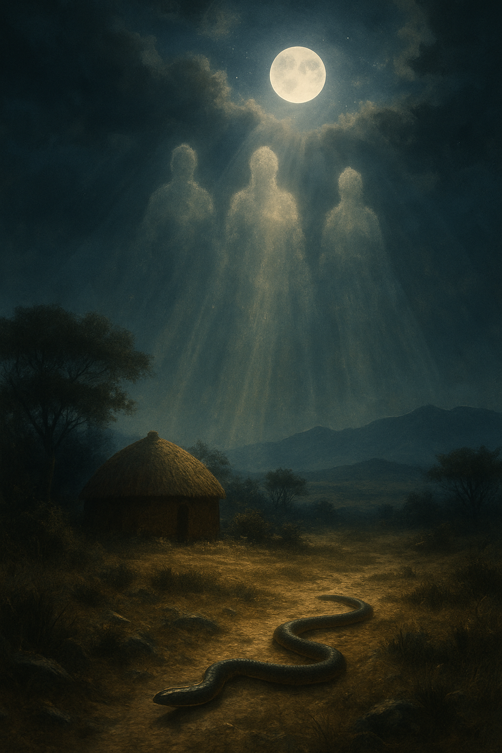 Amadlozi – AI ilustrace