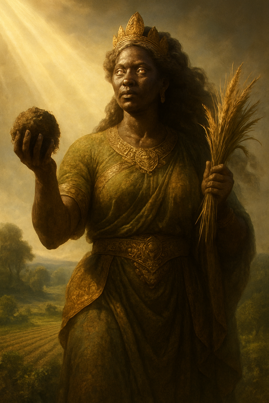 Asase Yaa – AI ilustrace