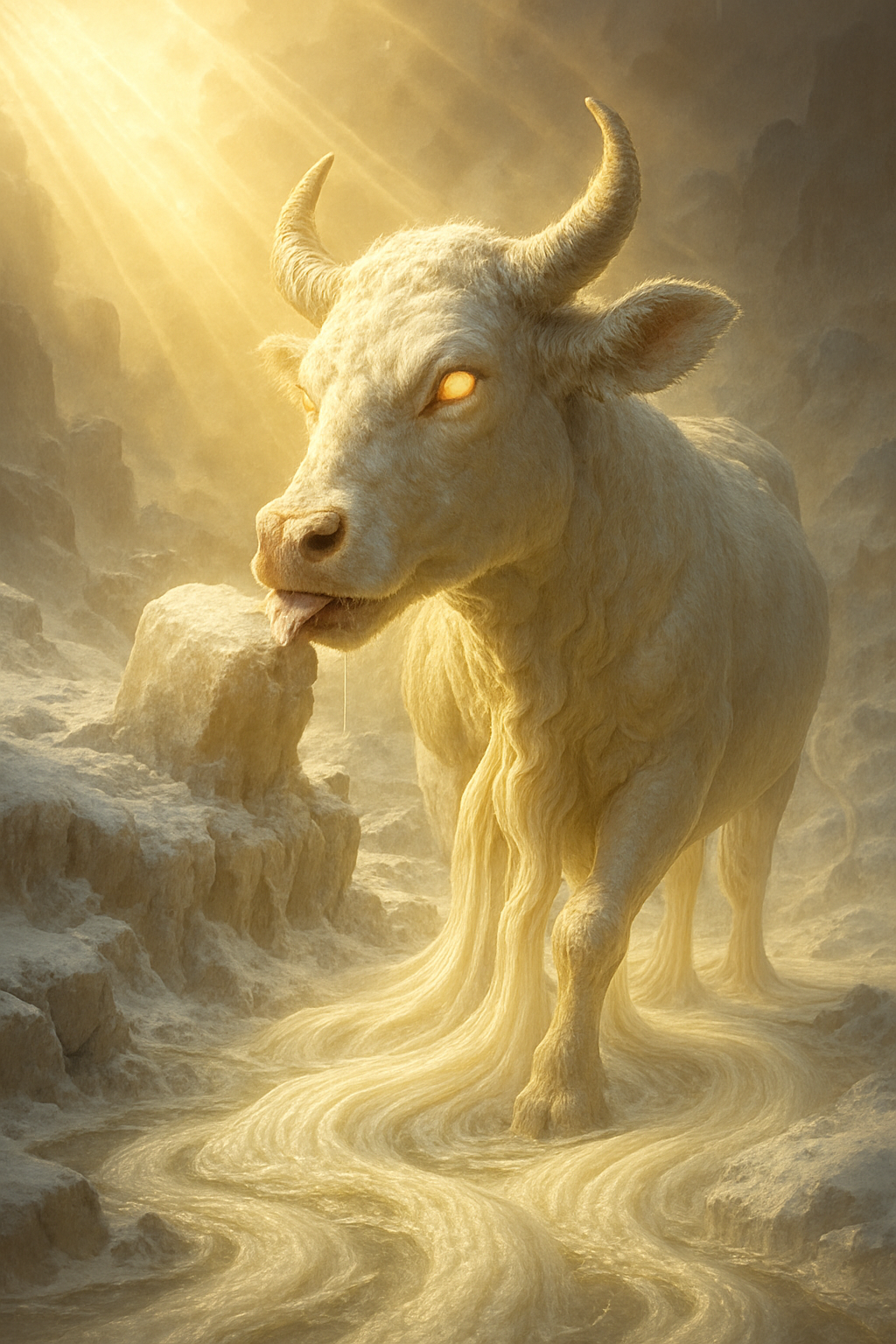 Audhumla – AI ilustrace