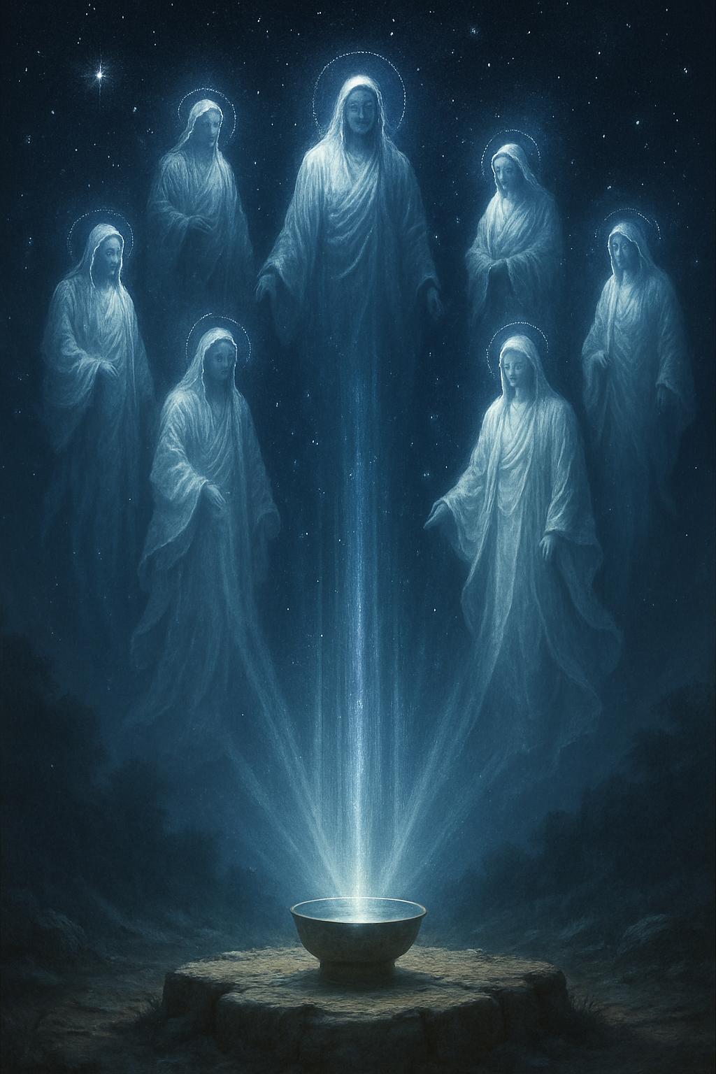 Čilsong (Sedm hvězd) – AI ilustrace