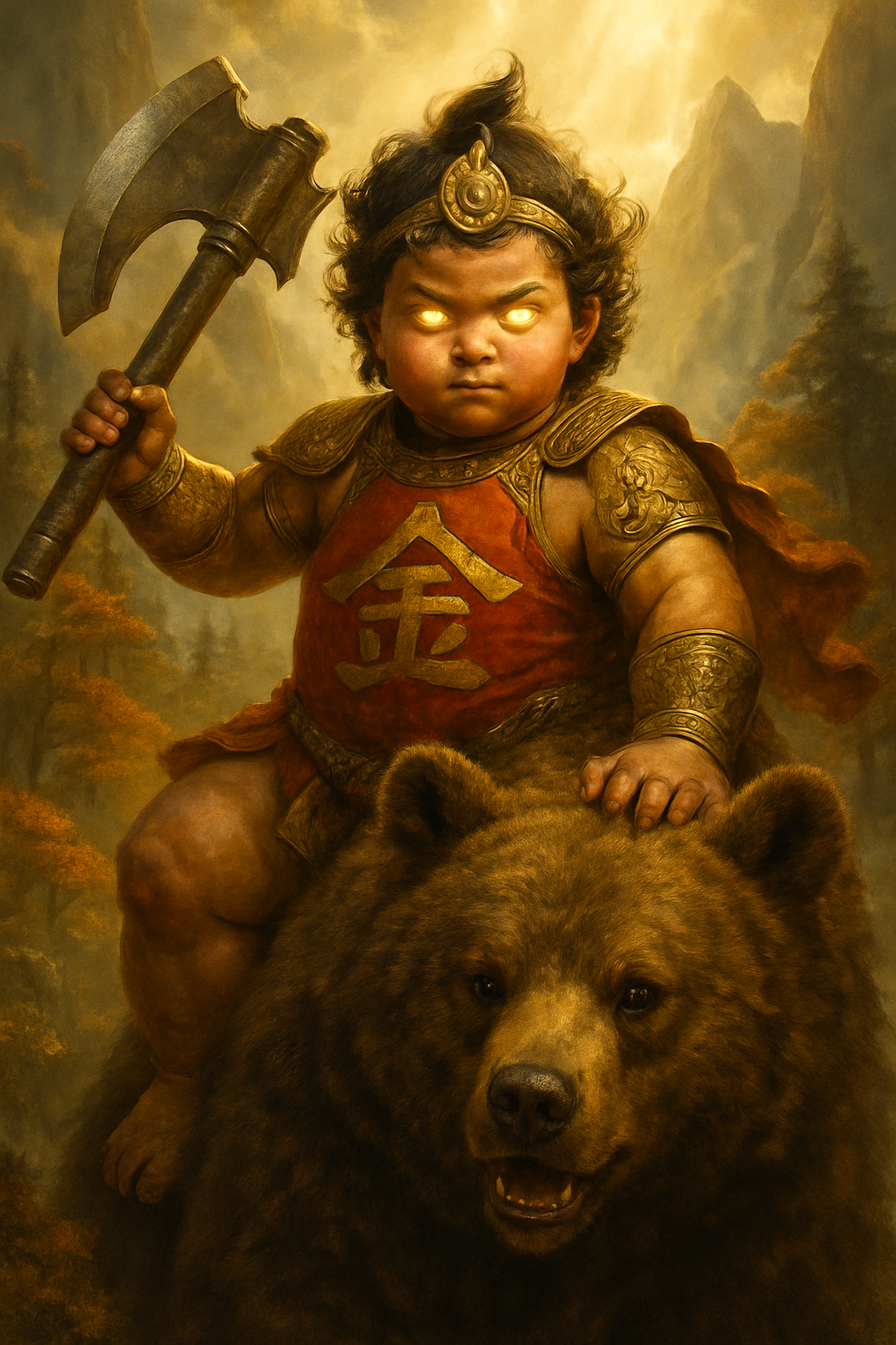 Kintarō – AI ilustrace