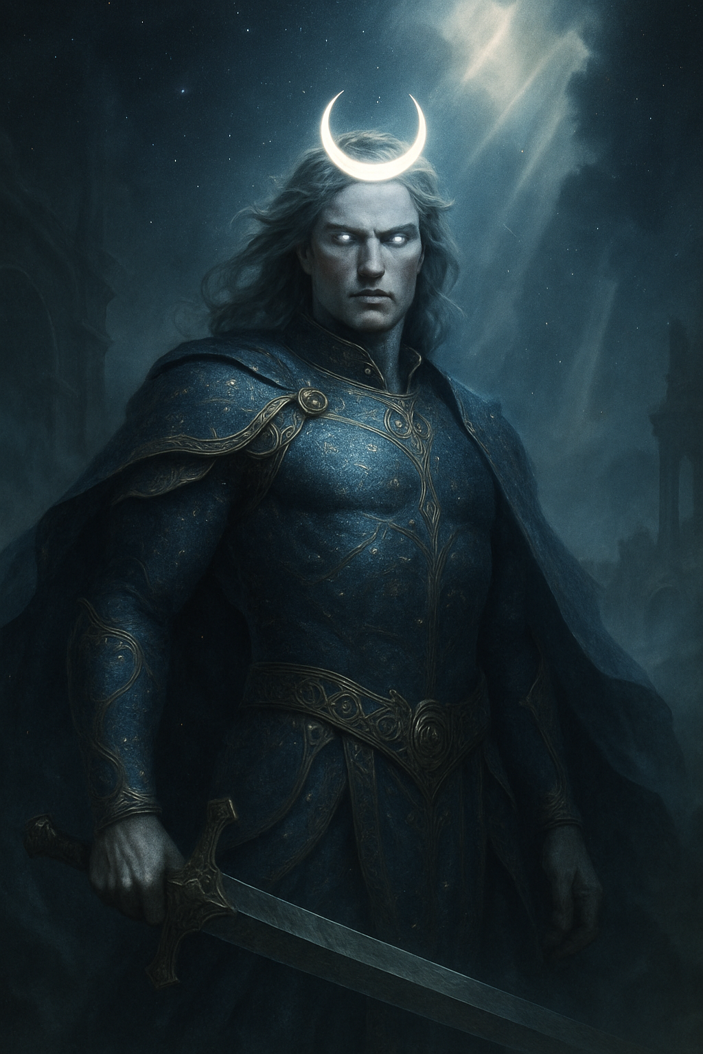 Mėnulis – AI ilustrace