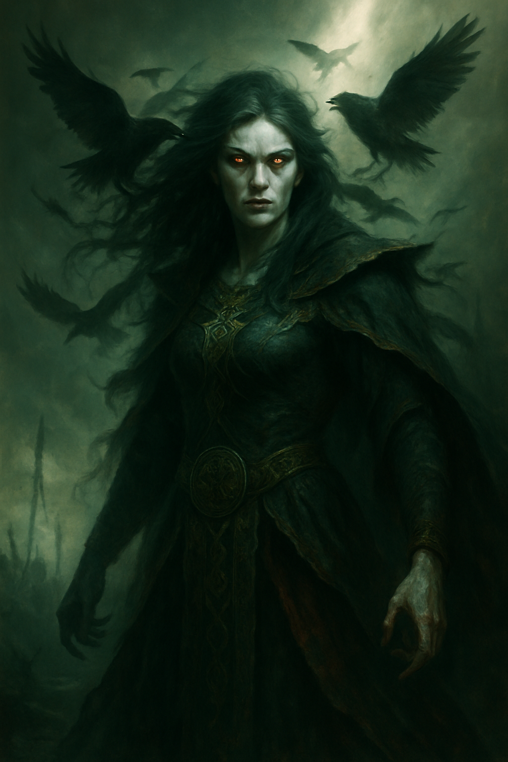 Morrígan – AI ilustrace