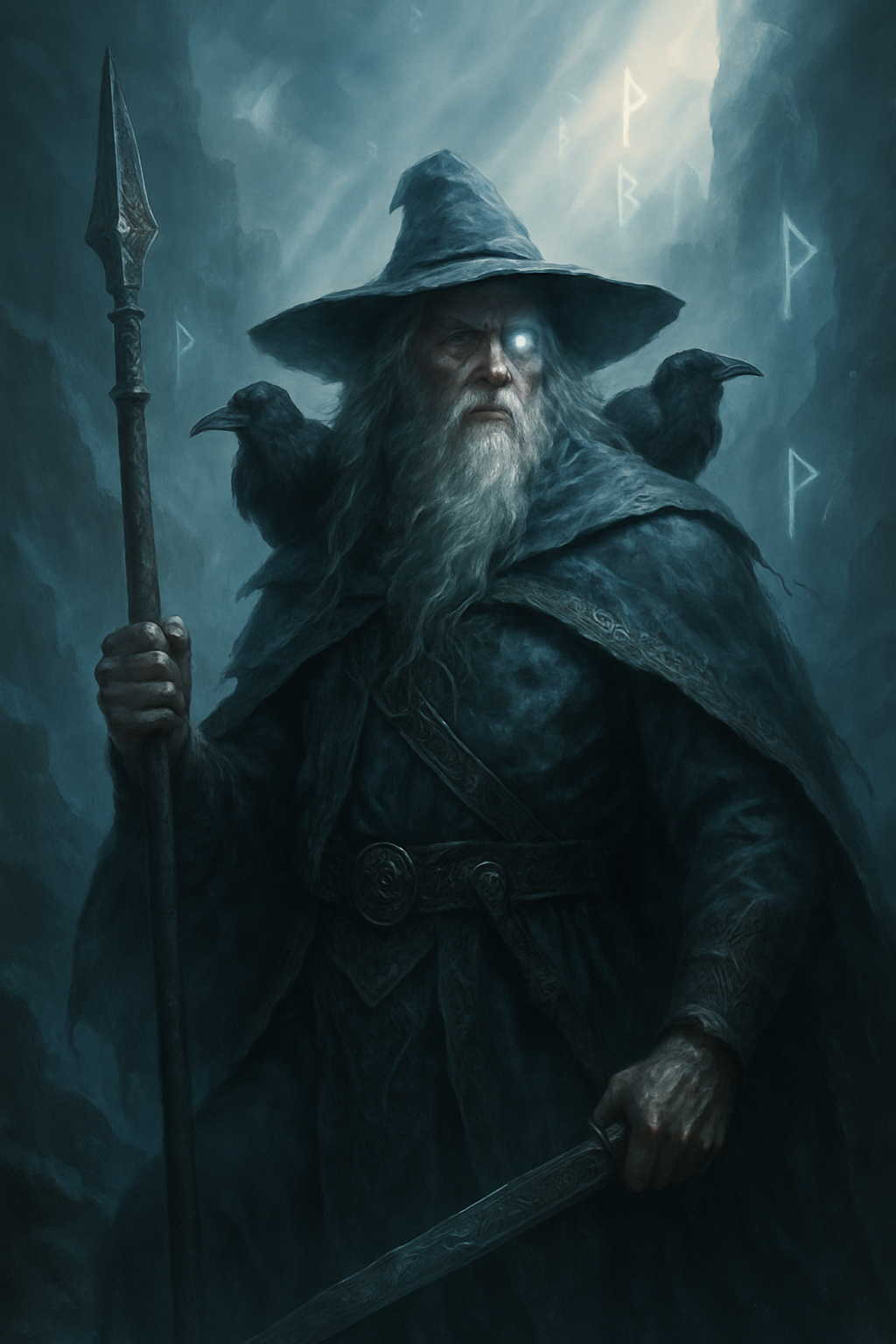 Ódin – AI ilustrace