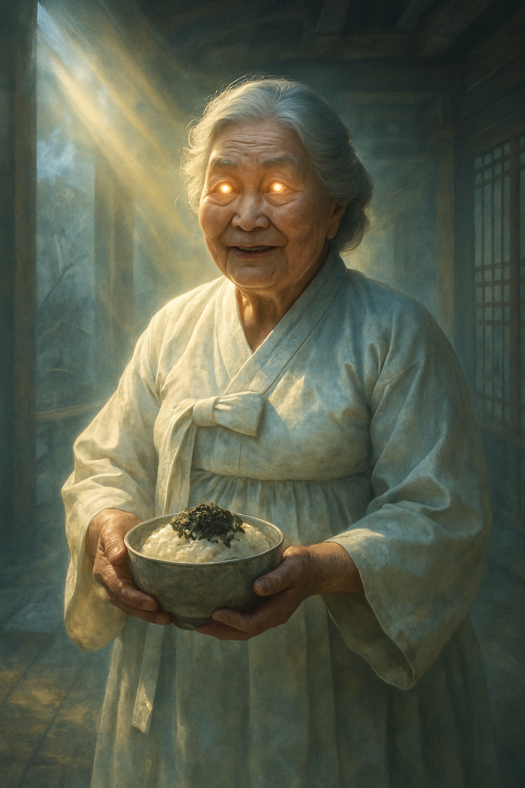 Samsin Halmoni – AI ilustrace