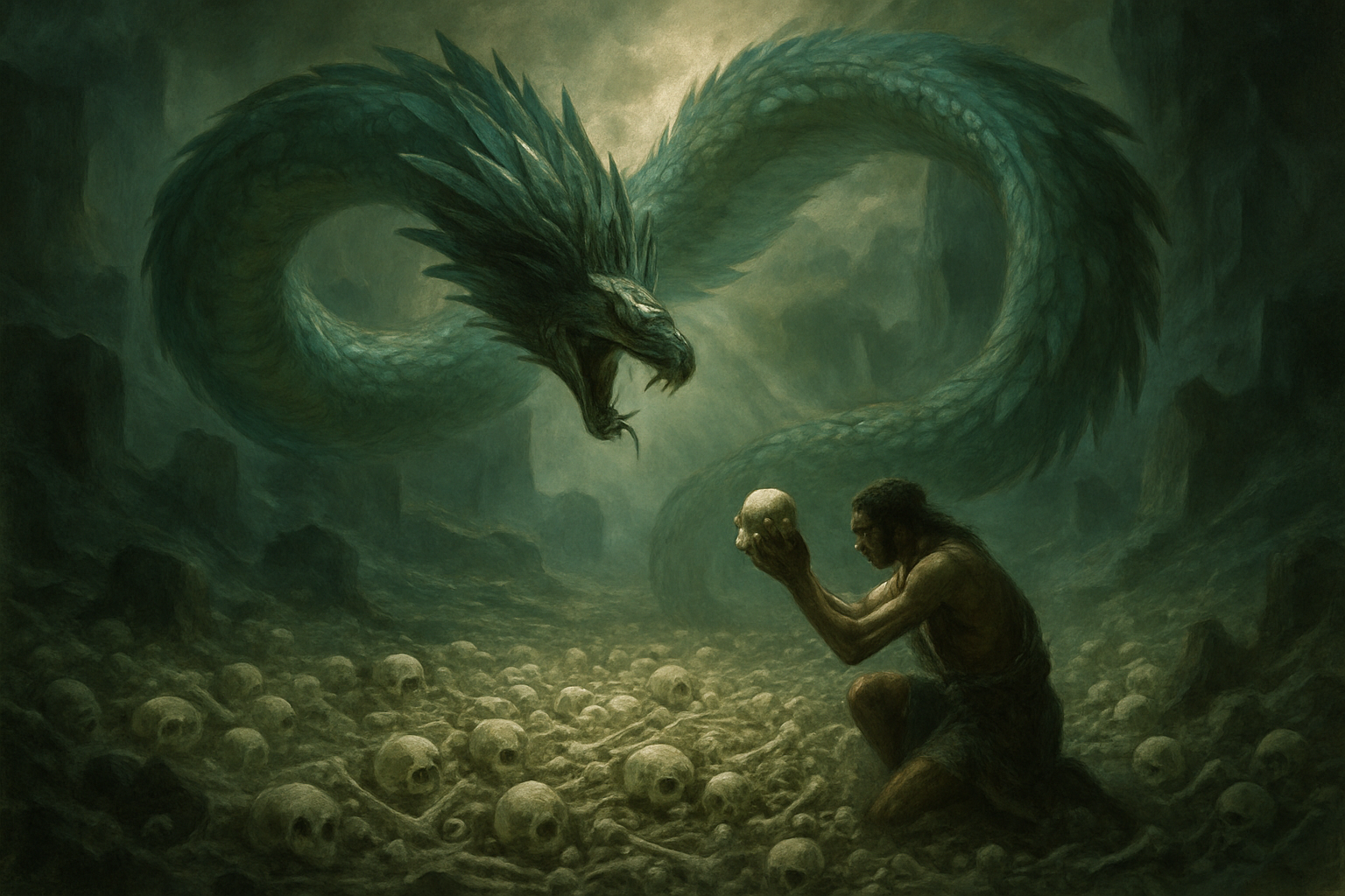 Quetzalcoatl a kosti předků
